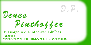 denes pinthoffer business card